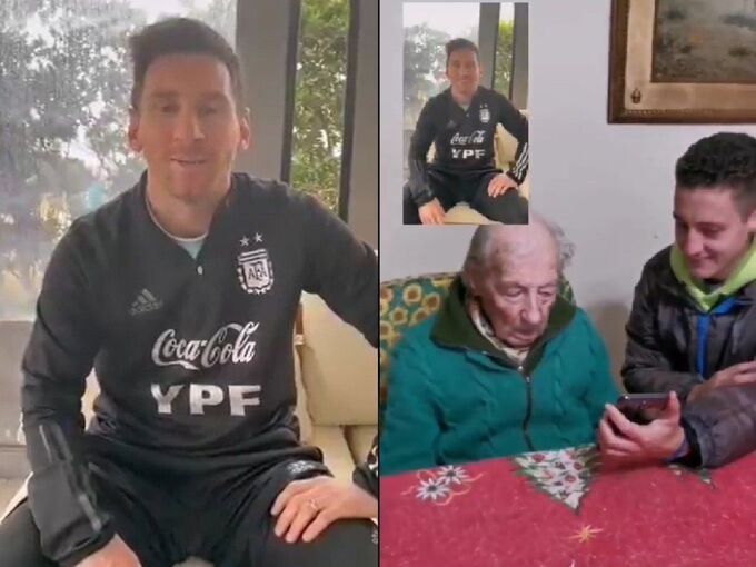 Messi đích thân quay video gửi đến fan lớn tuổi